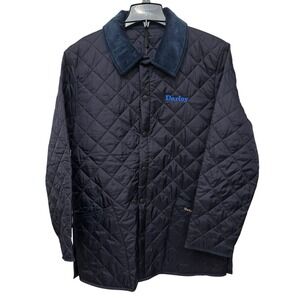 Barbour Heritage Liddesdale Quilted Jacket Coat Blue Size Medium Pockets NWT